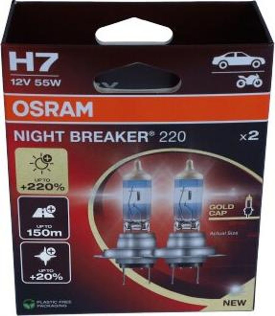 Osram Night Breaker 220 Żarówki samochodowe H7 12 V 55 W, 2 Zdjęcie produktu 