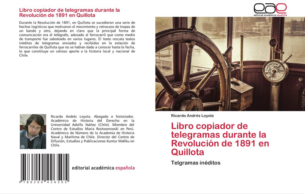 Libro copiador de telegramas durante la Revolución de 1891 en Quillota