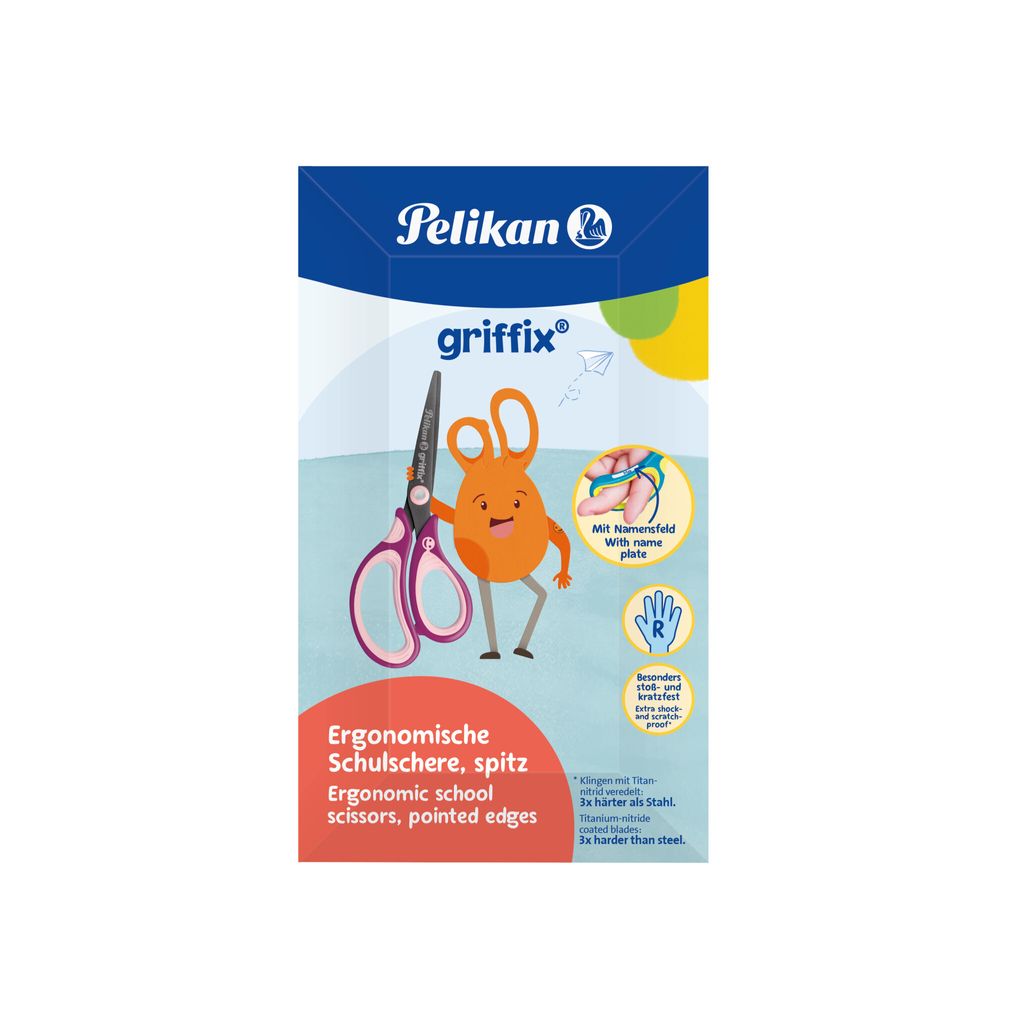 Pelikan griffix Schulschere spitz Rechtshänder SweetBerry Image du produit 