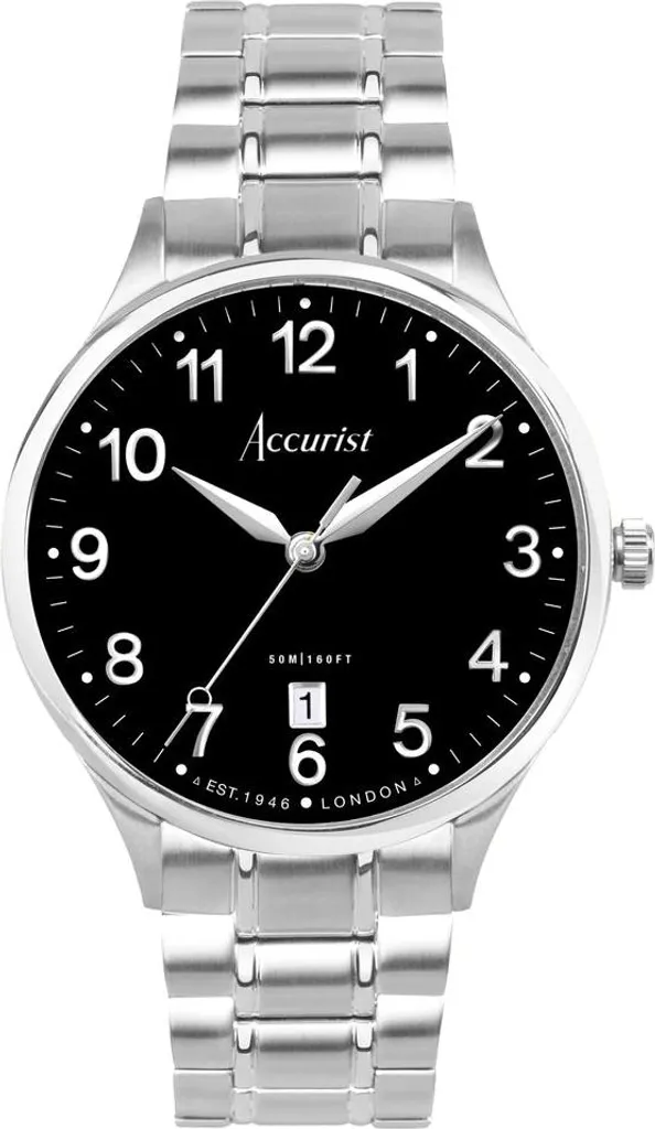 Accurist Classic Argento - Orologio Uomo Elegante Acciaio Zaffiro