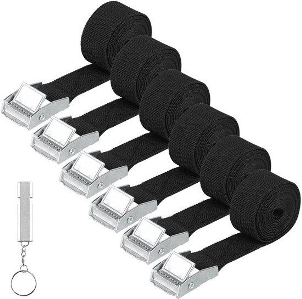 6 Stück kurze Fahrradschlauchbänder, schwarze, 25 mm x 1 m, Fahrradschlauchbänder, Verstellbare Schlauchbänder mit Kurbel für Fahrrad, Motorra...