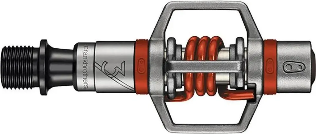 Pédales automatiques VTT Crankbrothers EggBeater 3 Inox Argent et Rouge