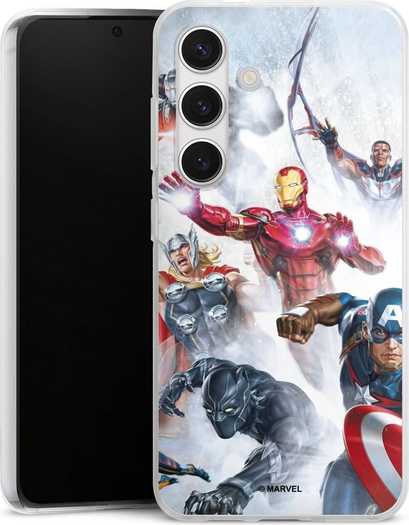 DeinDesign Handyhülle für Samsung Galaxy S24 Silikon Hülle Case Smartphone Schutzhülle Offizielles Lizenzprodukt Marvel The Avengers