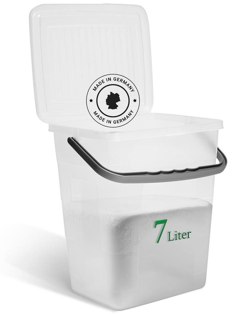 Novaliv Waschmittelbox mit Deckel 7 Liter I Transparent I Produktbild 