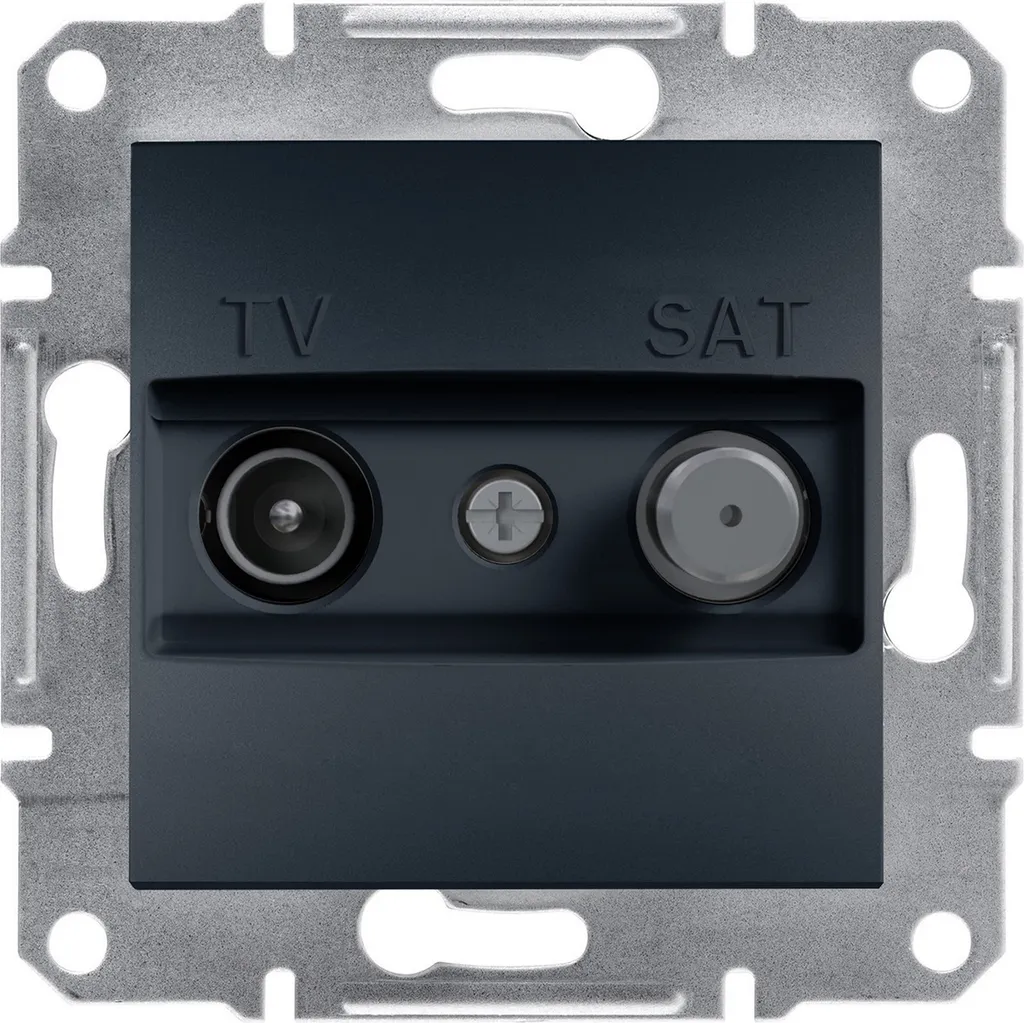 Prise TV-SAT Schneider Asfora EPH3400171 Anthracite 1dB sans cadre