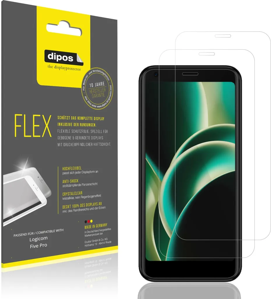 Protezione dipos Flex Logicom Five Pro - 2 Pellicole Anti-Graffio