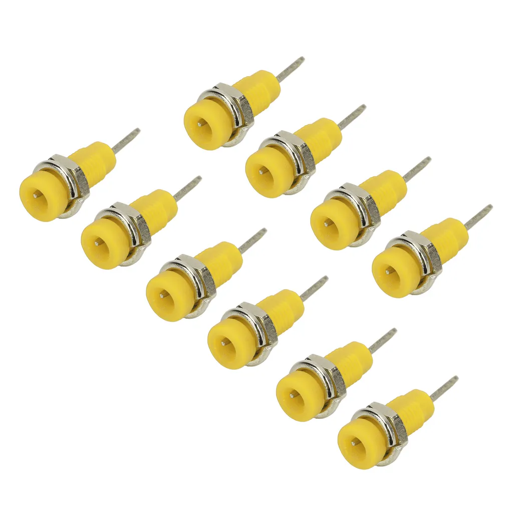 Spine a Banana,Connettori Banana,5 Coppie di Spine a Banana per Altoparlanti Fino a 6 mm²,Collegamento Flessibile per Hi-Fi, Amplificatori, Receiver, Connettori Avvitabili Dorati