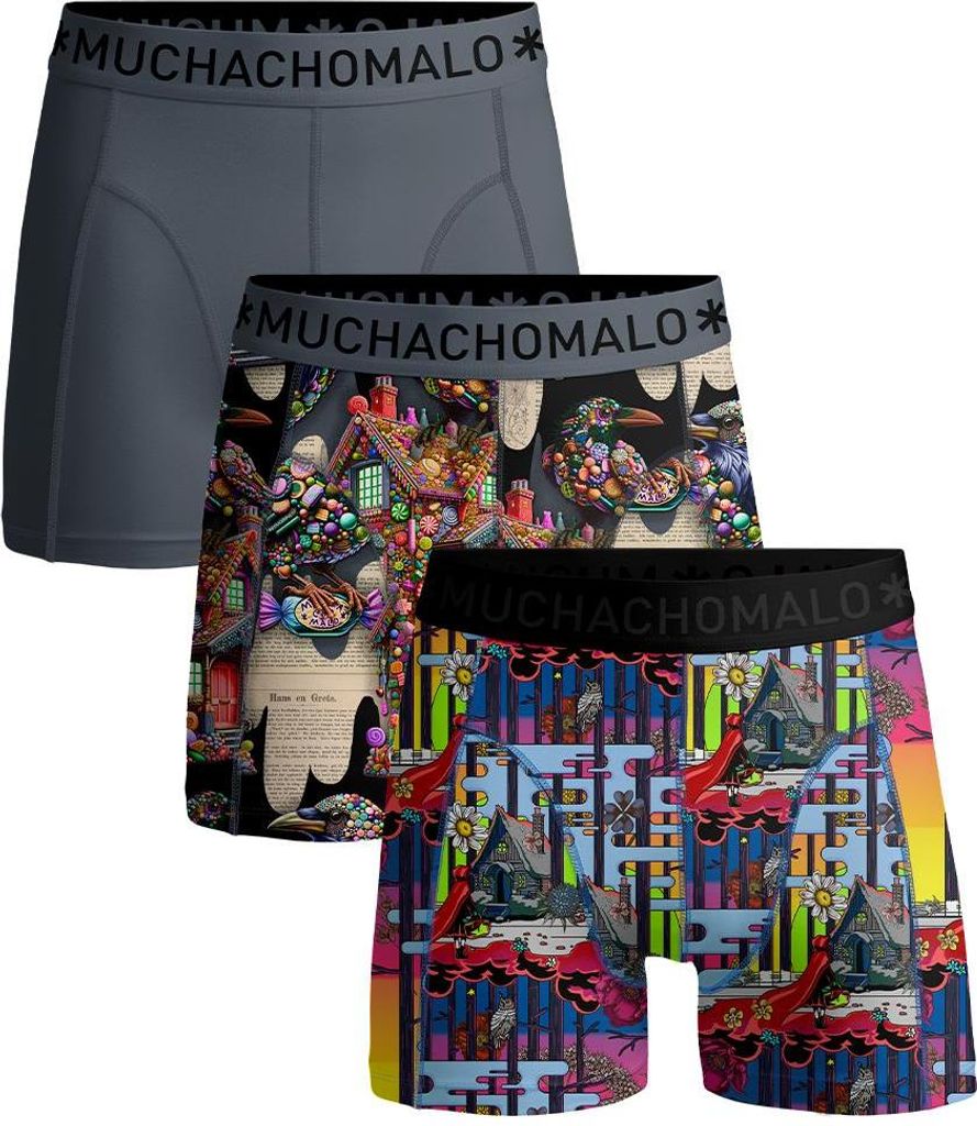 Muchachomalo Herren Boxershorts – 3er Pack – Baumwolle Stretch – Bequeme Unterwäsche – Größe 6XL - REDRIDINGHOODHANSEL1010-07
