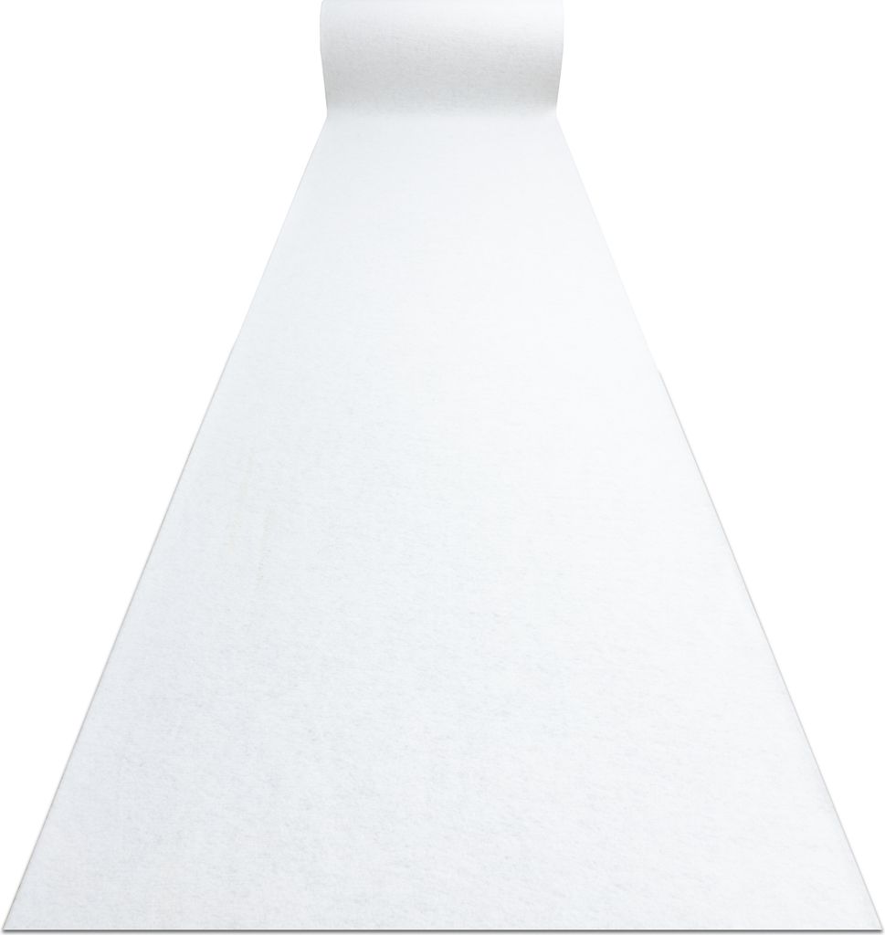 Läufer Antirutsch RUMBA Hochzeit 1950 einfarbig weiß 100cm Weiß 100x340 cm