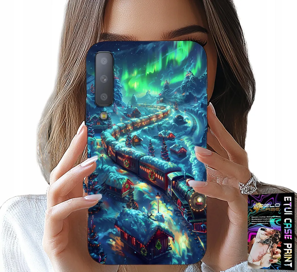 Cover Samsung A7 2018 Natale + Vetro Temperato: Kit Protezione Completa