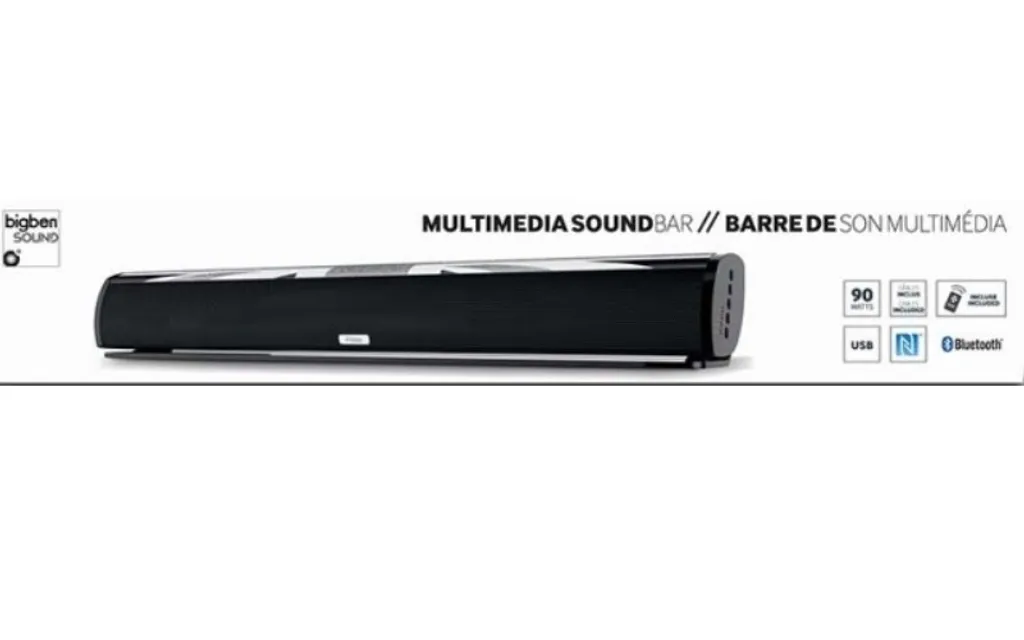Barre de Son Bluetooth Bigben Glitter - Union Jack SB01 - 2.0 Stéréo - 2