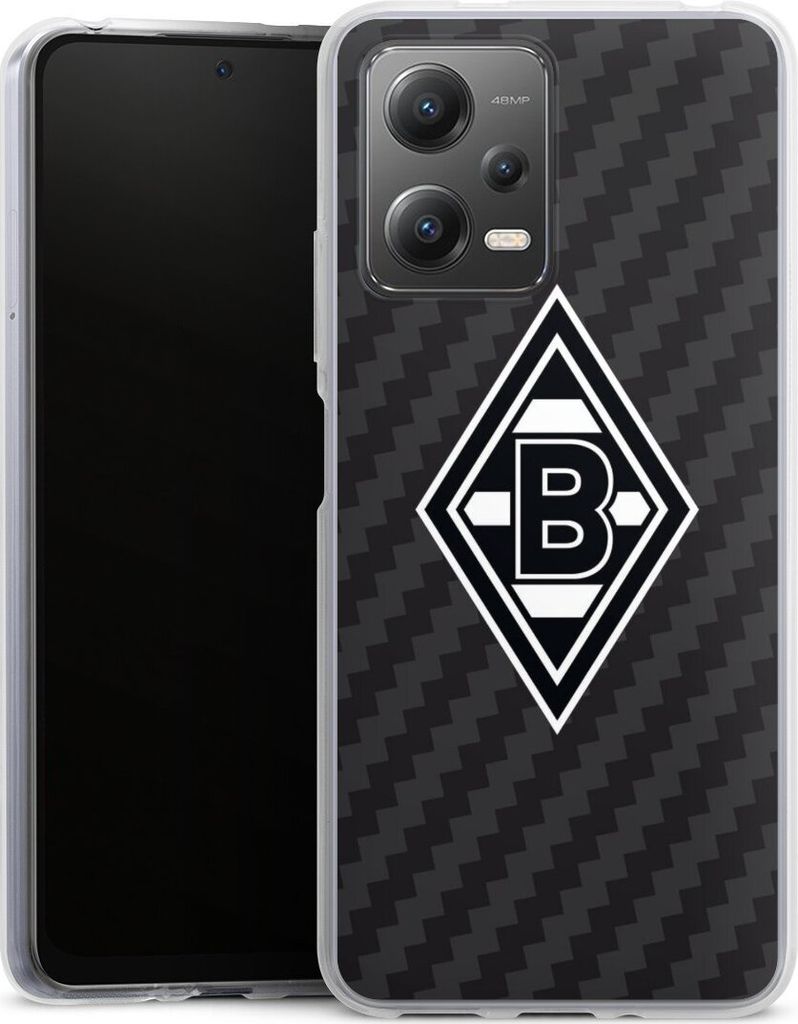DeinDesign Handyhülle für Xiaomi Poco X5 Silikon Hülle Case Smartphone Schutzhülle Borussia Mönchengladbach Carbon Gladbach