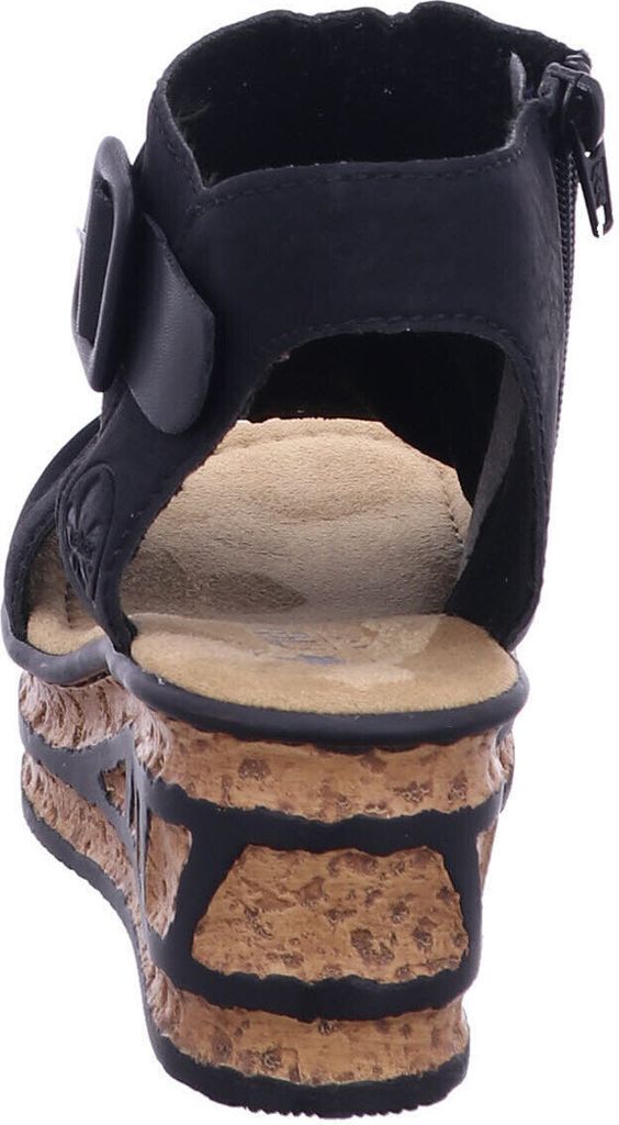 Rieker Damen Keilsandalette schwarz Produktbild 33