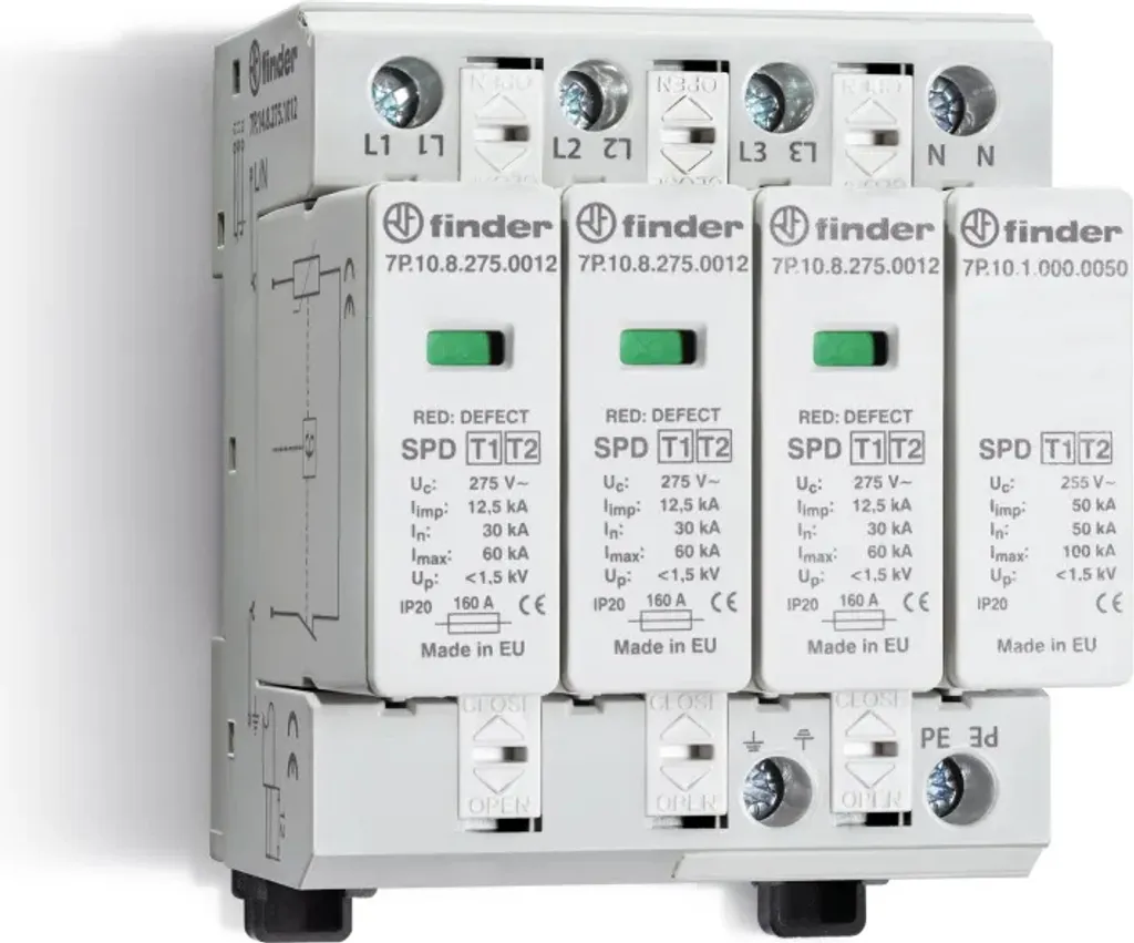 Limiteur de surtension triphasé Type 1 TN-S/TT - Protection 7P.14
