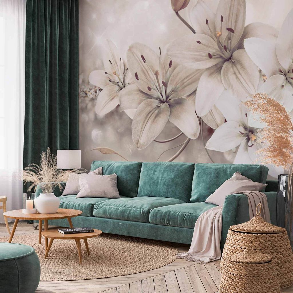 Vlies Fototapete - Diamond Lilies 150x105 cm Blumen b-A-0285-a-b