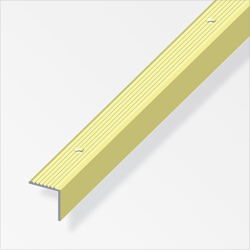 alfer Treppenprofil 1 m, 19 x 20 mm Aluminium eloxiert messing