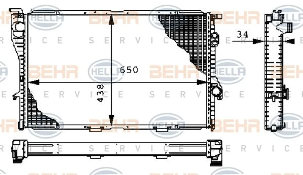 Radiateur pour BMW 5 Limousine et 7 E38 - Idéal pour Entretien Circuit