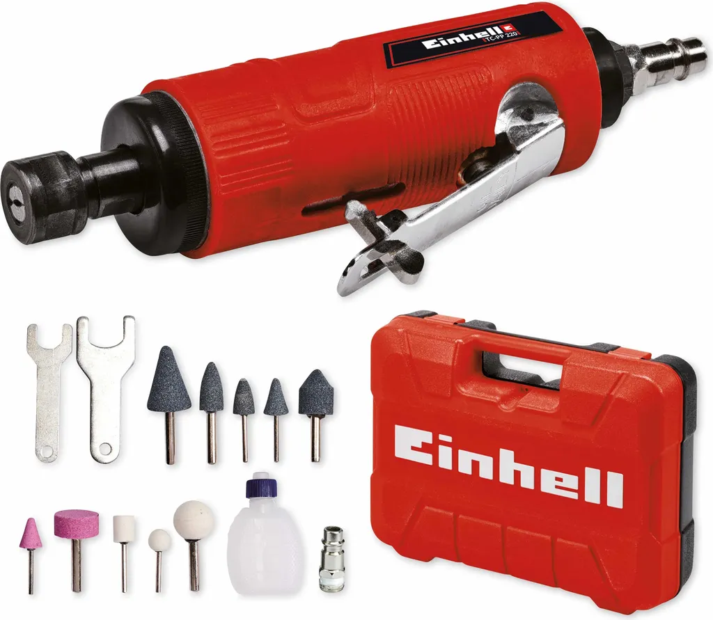Meuleuse pneumatique Einhell TC-PP 220 droite avec set d'accessoires - 16
