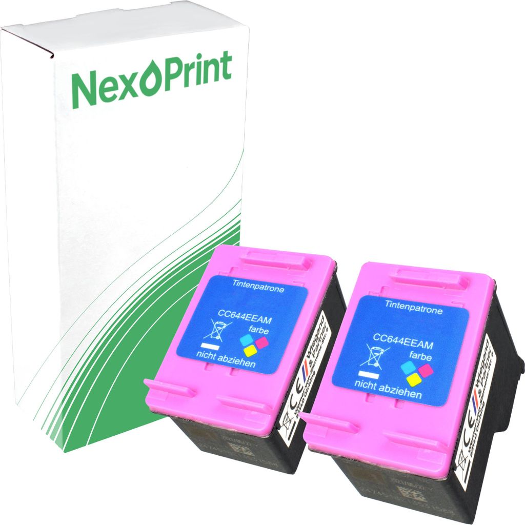 NexoPrint D8J44AE 300XL Doppelpack CMY (Farbe) Druckerpatronen kompatibel zu HP DeskJet D 5560 DeskJet D 5563 DeskJet D 5568 ca. 1260 Seiten