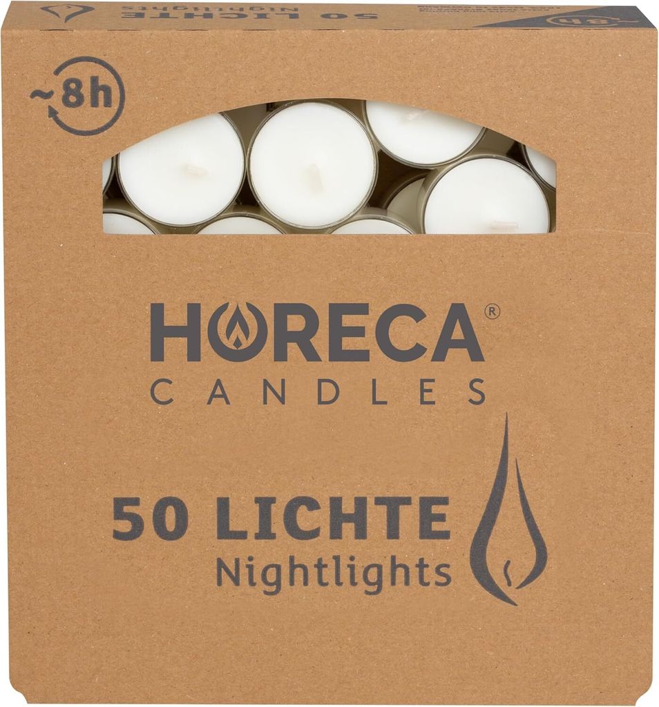 Horeca Candle - 100 bílých čajových svíček - 8 hodin - bez Obrázek produktu 2