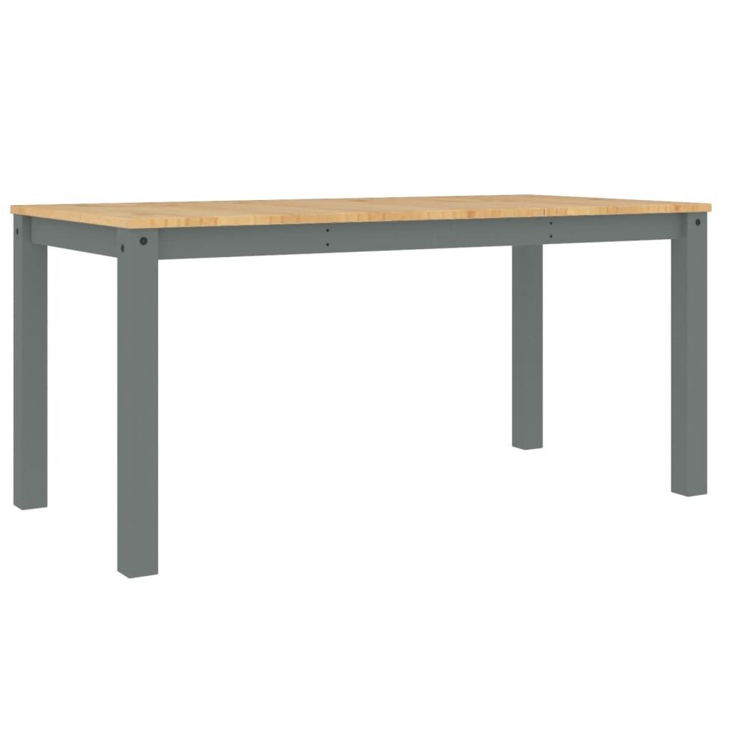 vidaXL Esstisch PANAMA Grau 160x80x75 cm Massivholz Kiefer Produktbild 