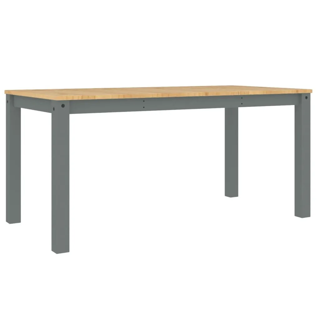 Tavolo da Pranzo Panama Grey vidaXL 160x80 cm Legno di Pino Massiccio
