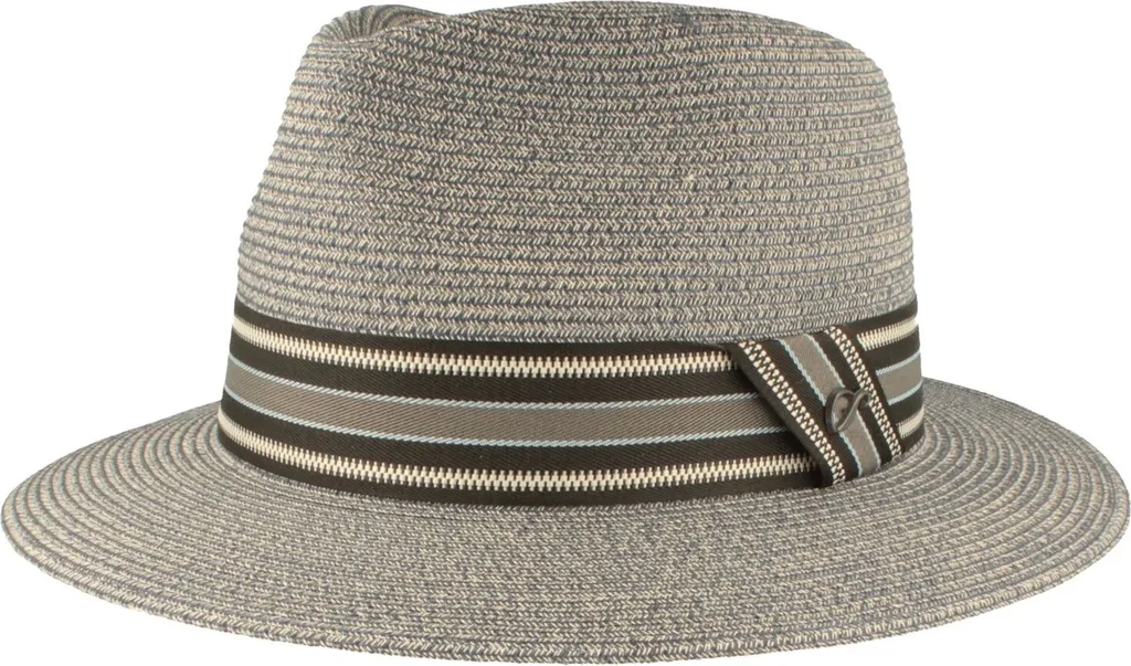Cappello Paglia Uomo Göttmann Hemingway con Nastro a Fantasia