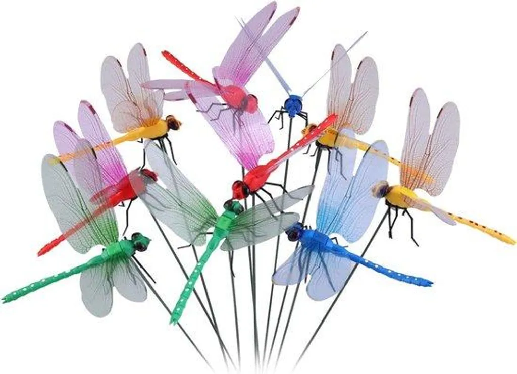 Ornements de jardin oiseaux avec étiquettes métalliques - Set de 2