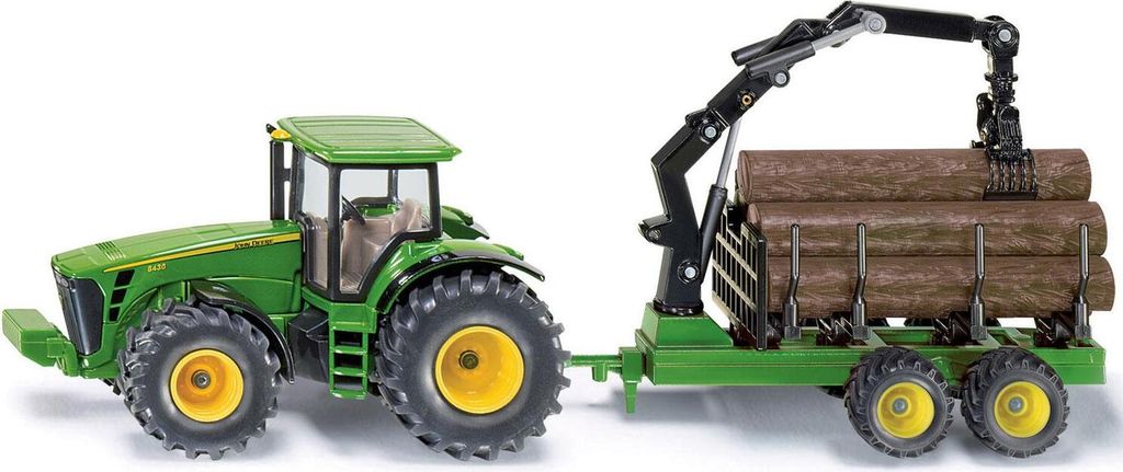 Siku tractor met bosaanhangwagen, groen; 1954 Productafbeelding 