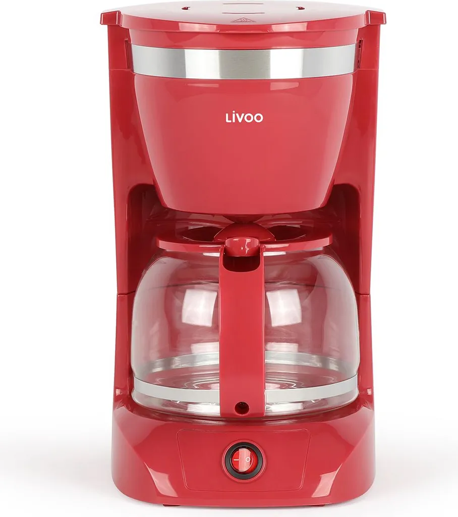 Caffettiera Livoo DOD163RC Rosso Chili | Design e Funzionalità 12 Tazze