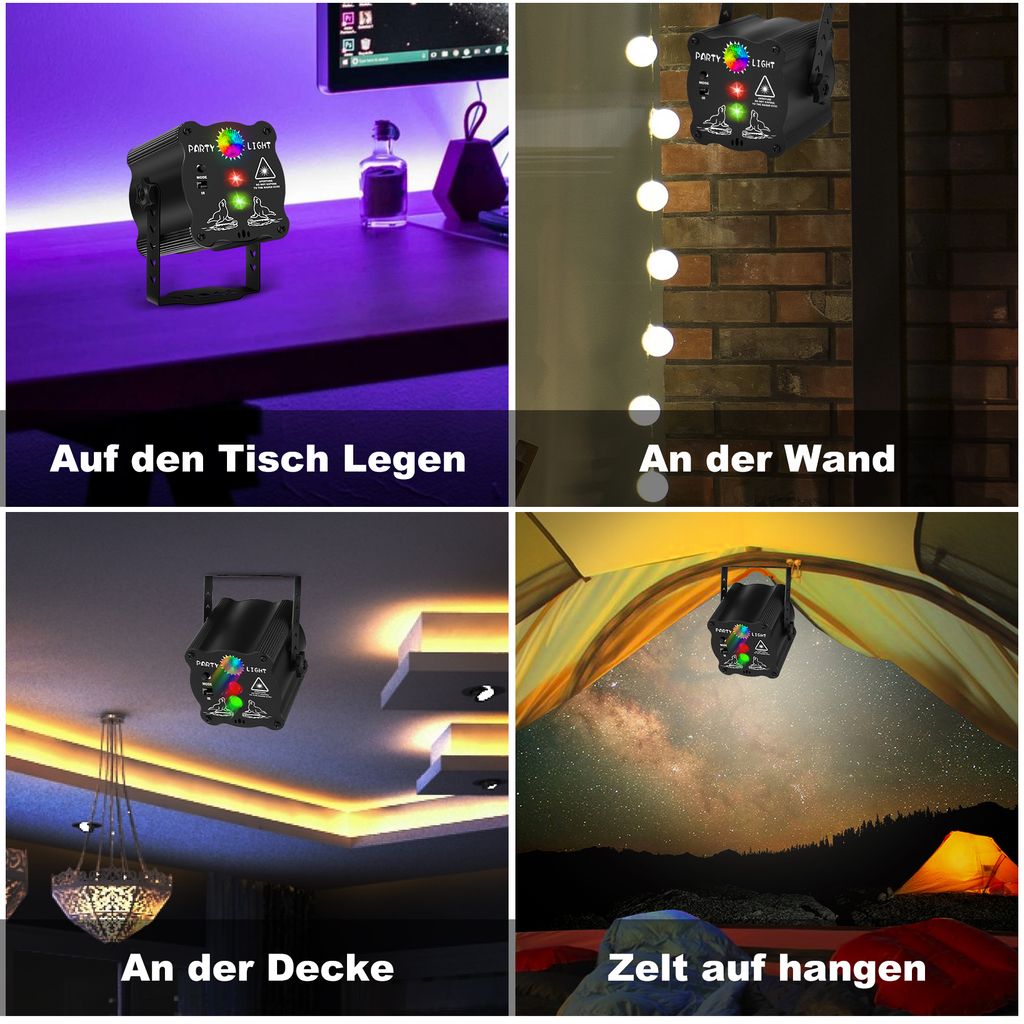 DJ disco pódiové párty svetlá - RGB LED stroboskopické Obrázok produktu 5