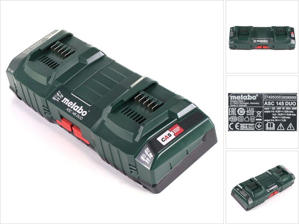 Metabo Chargeur rapide ASC 145 DUO,12-36 V, EU Image du produit 