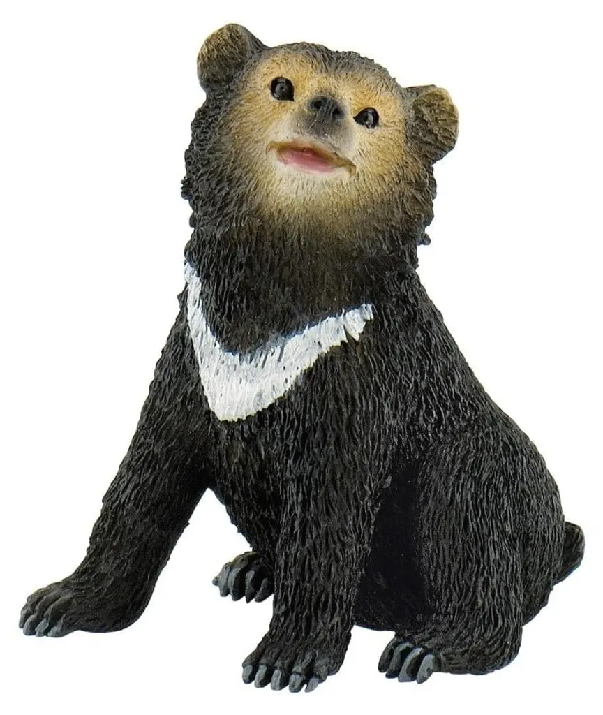 Ourson à collier Bully 5,5cm pour décorations et dioramas nature