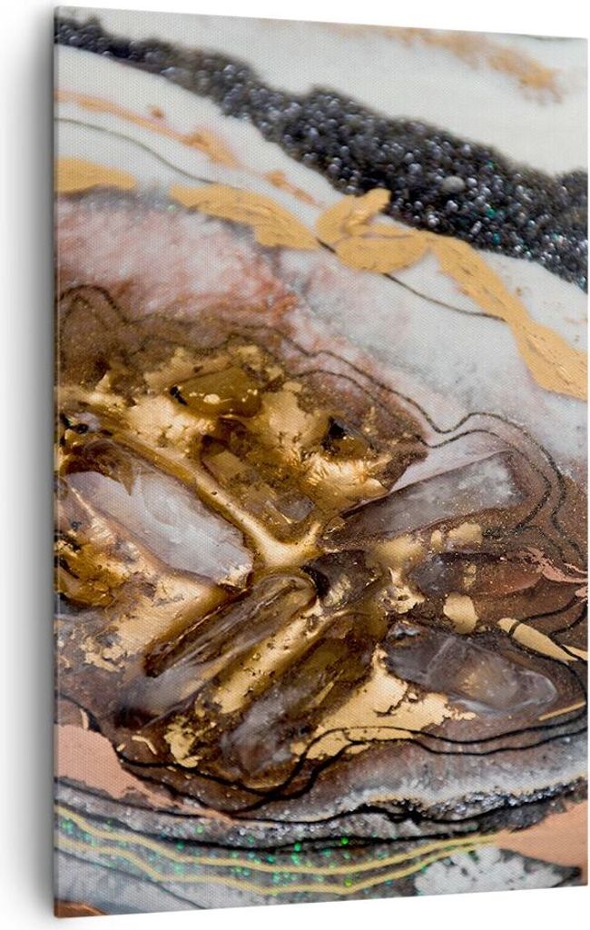 Bild auf Leinwand - Leinwandbild - Einteilig - Abstraktion Marmor Textur - 80x120cm - Wand Bild - Wanddeko - Wandbilder - Leinwanddruck - Wanddekor...