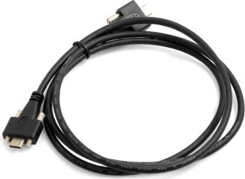 SYSTEM-S USB 3.1 Typ C auf USB 3.1 Typ C Kabel mit Feststellschraube 120cm
