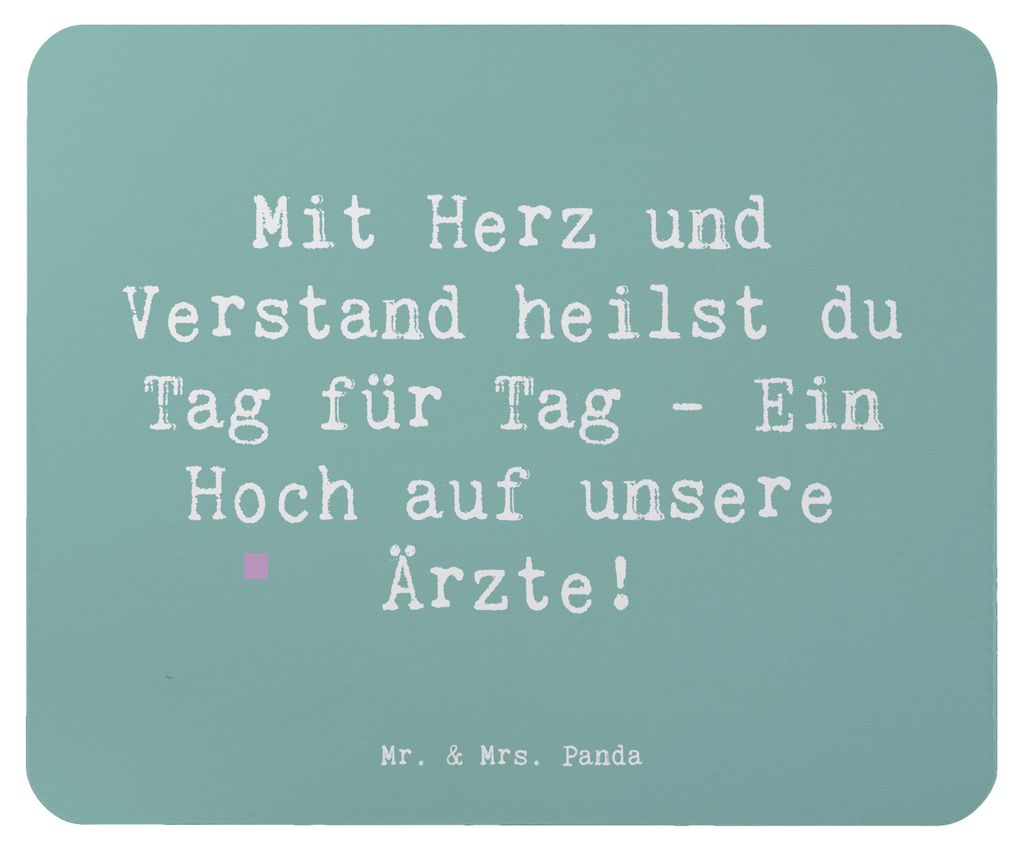 Mr. & Mrs. Panda Mouse Pad Spruch Arzt Herz Verstand - Meeresbrise - Geschenk, Arbeit, Mousepad, Mauspad, Bedanken, Aufmerksamkeit, pc mausunterlag...