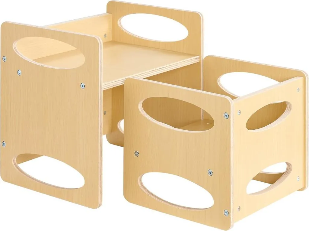 Ensemble table et chaise d'activité Montessori en bois pour petit