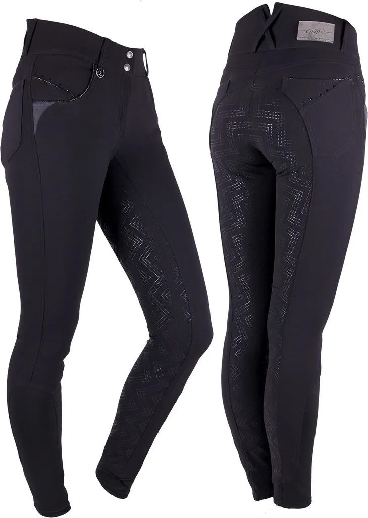 Culotte d'équitation QHP Noa Full-Grip noir taille 44 QHP_19_44