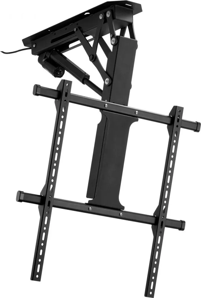 Support TV Plafond Électrique Orientable avec Télécommande RF Noir - 11