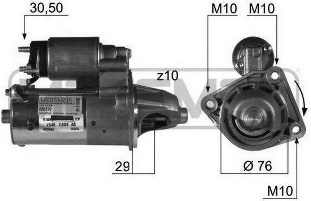 Démarreur moteur pour Ford et Volvo résout les problèmes de démarrage