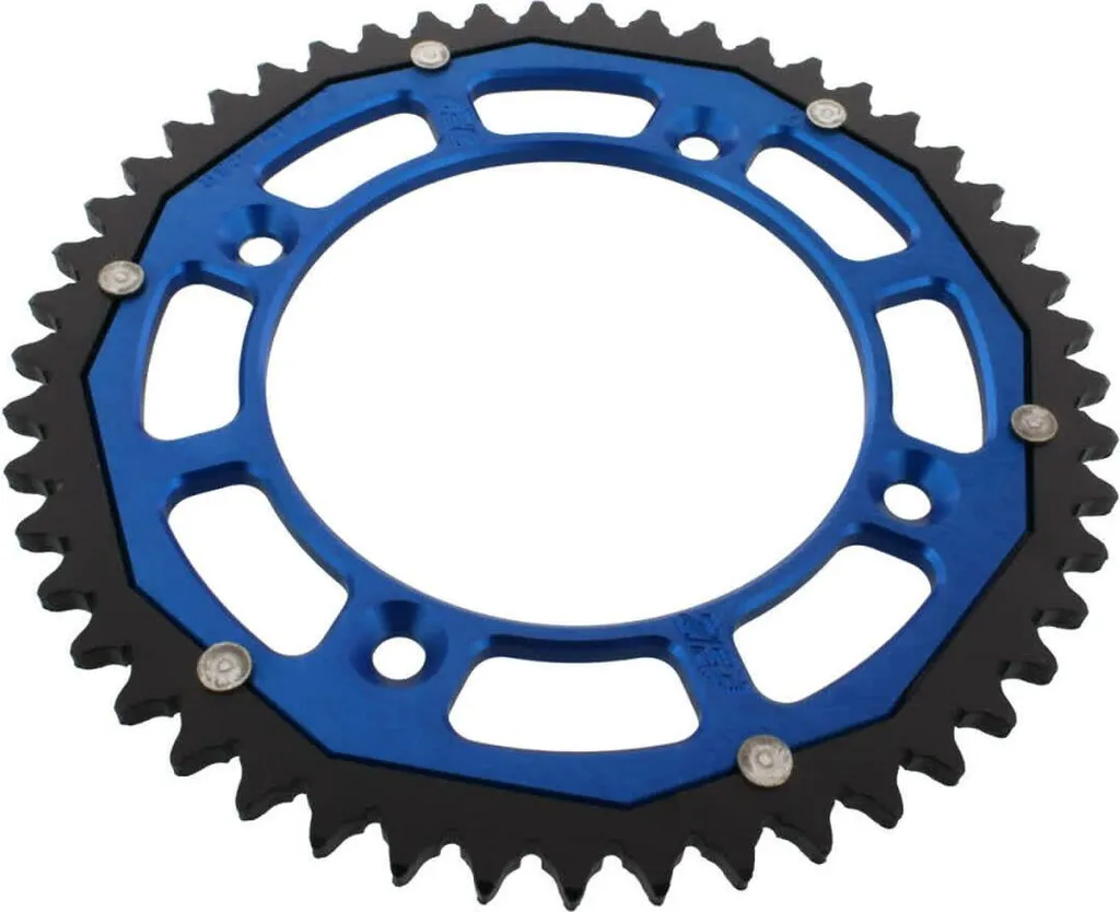 Pignon ZF 49 dents pas 428 bleu ZFD-895-49-BLU pour moto de cross