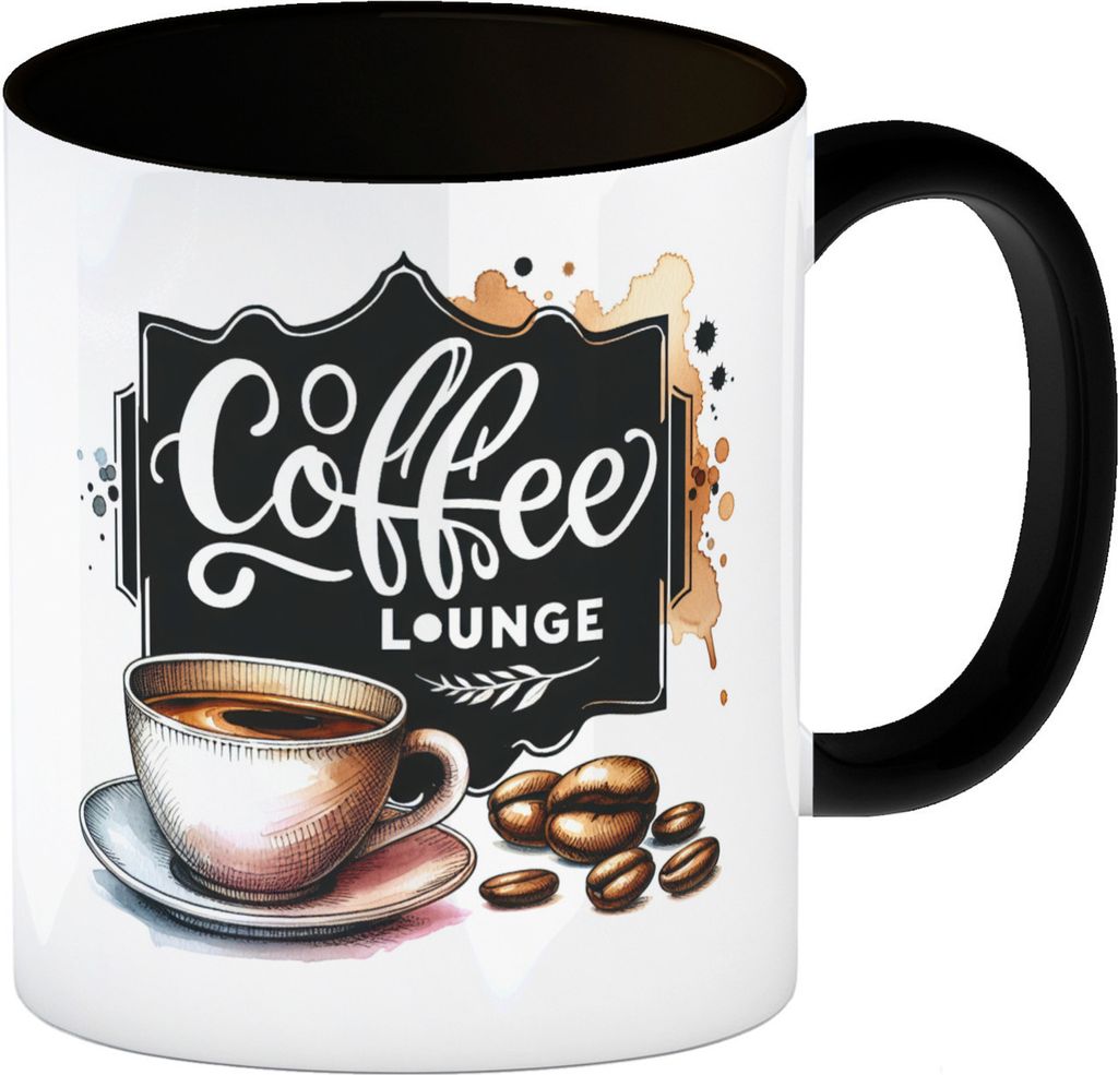 Coffee Lounge Kaffeebecher in schwarz Produktbild 
