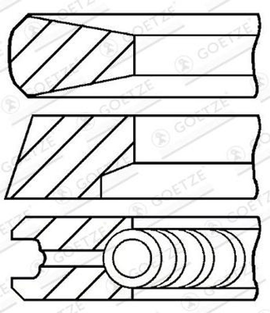 GOETZE ENGINE 08-854700-00 Kolbenringsatz Kolbenringe für OPEL Movano Kastenwagen (X70) Movano Bus (X70) Movano Pritsche / Fahrgestell (X70) für ...