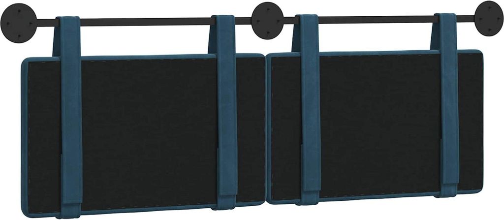 vidaXL Hängevorderseite Wandmontiert Blau 130 x 55 x 5 cm Samt
