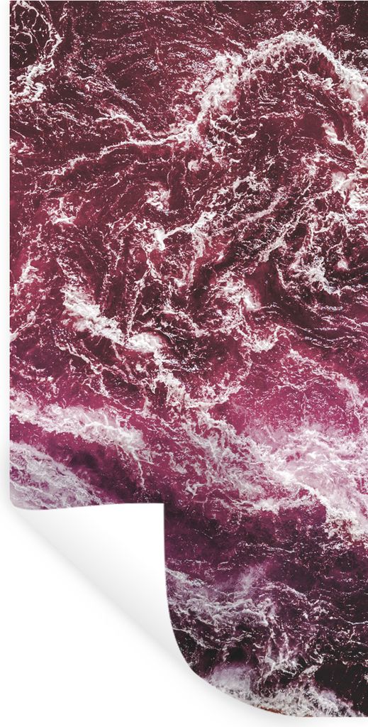MuchoWow Wandtattoo Wandsticker Wandaufkleber Natursteine - Lila - Marmor 80x160 cm Selbstklebend und Repositionierbar - Sticker - Dekorfolie
