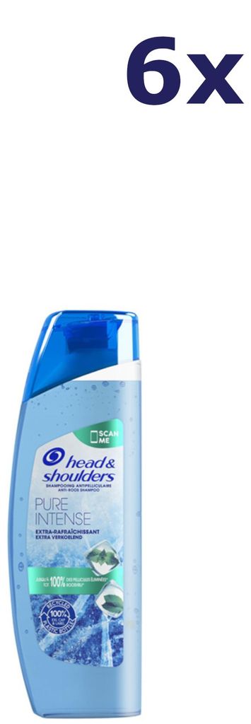 6x Head & Shoulders Shampoo 250ml pure intense extra verkoelend