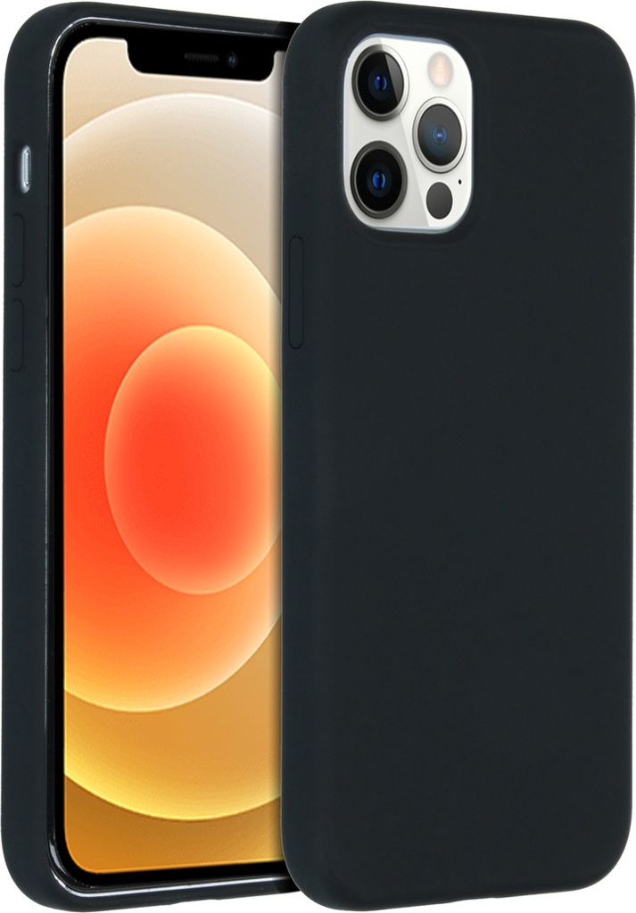Accezz Liquid Silikoncase iPhone 12 Pro Max - Schwarz
