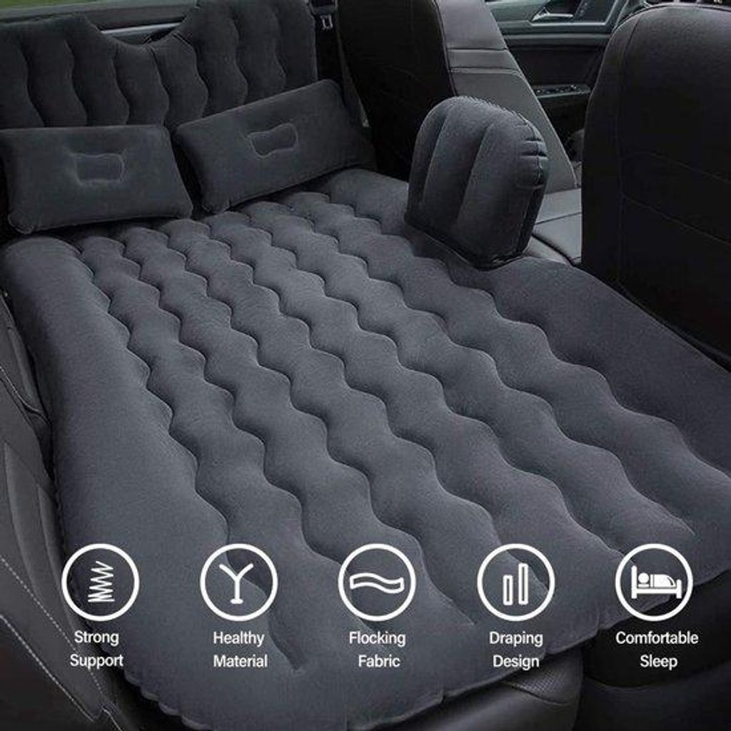 Auto-Luftmatratze, wasserdicht, einstückig, schwarz