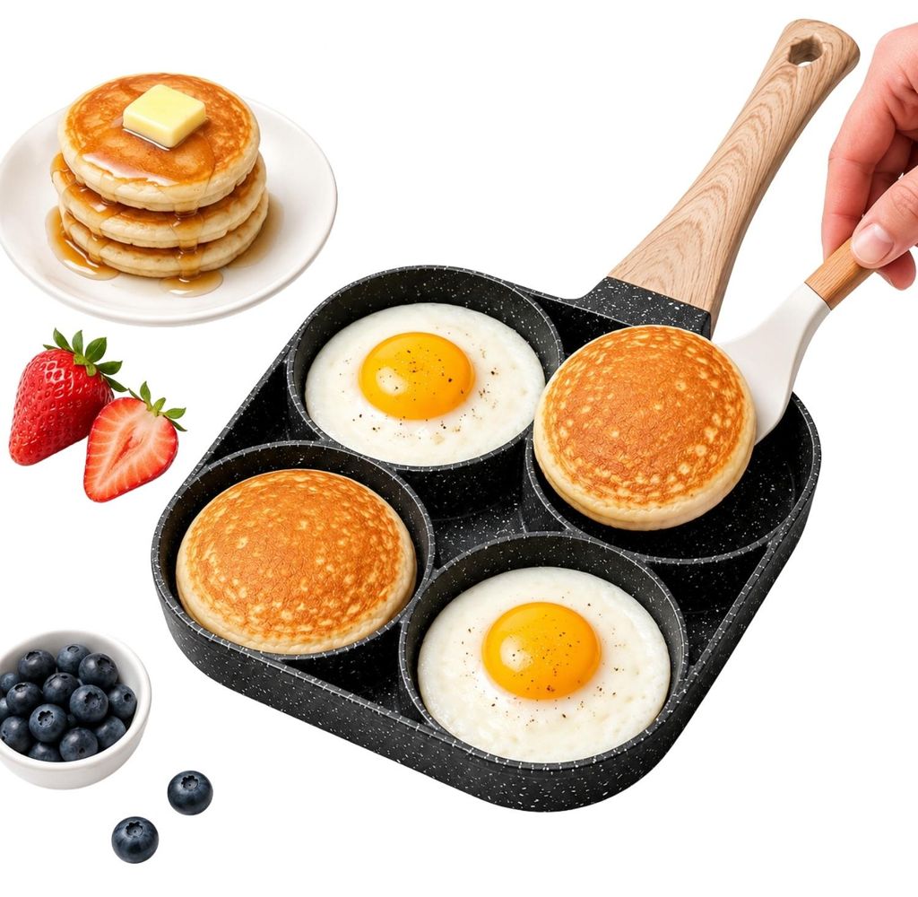 Padella 4 fori per pancake con rivestimento antiaderente Immagine del prodotto 
