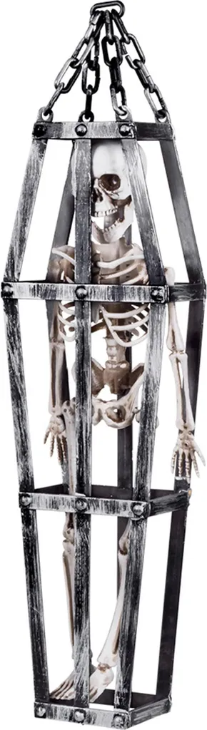 Suspension Halloween squelette en cage Boland de 50 cm pour décor hanté